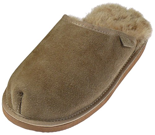 Harrys-Collection Extra Dicke Lammfell Pantoffeln für Herren, Farben:beige, Schuhgröße:43 von Harrys-Collection