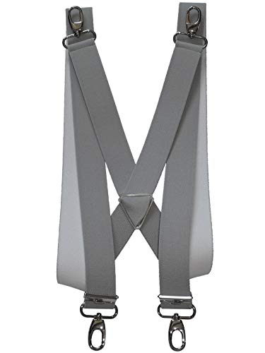 Harrys-Collection Herren extra starker Hosenträger mit Karabinerhaken Made in Germany, Größen:120 cm, Farben:hellgrau von Harrys-Collection