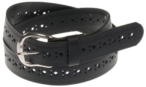 Harrys-Collection Gelochter Ledergürtel in 35 mm Breite!, Bundweite:95 von Harrys-Collection