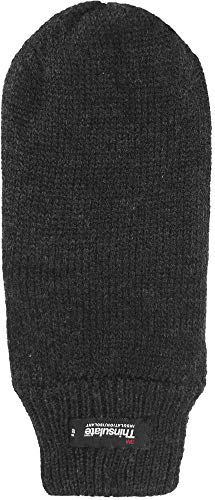 Harrys-Collection Gestrickter Fäustling Thinsulate für Damen + Herren, Farben:dunkelgrau, Handschuhgröße:L von Harrys-Collection