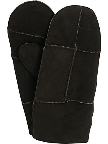 Harrys-Collection Günstiger Lammfell Fäustling in 2 Farben, Farben:dunkelbraun, Handschuhgröße:XS von Harrys-Collection