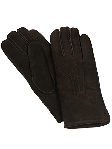 HC Damen Herren Handschuh aus echtem Lammfell, Farben:dunkelbraun, Handschuhgröße:XXL von Harrys-Collection