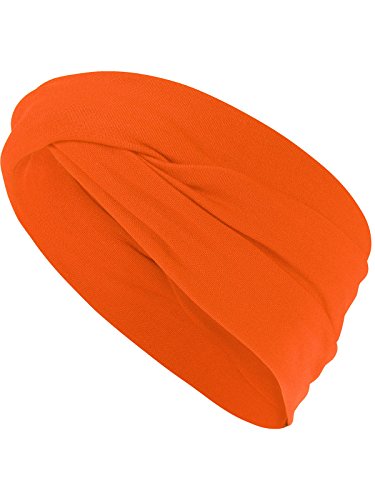 Harrys-Collection Haarband oder Stirnband in 16 Verschiedenen Unifarben Turban, Kopfgröße:Einheitsgröße, Farben:orange von Harrys-Collection