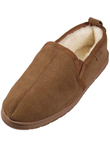 Harrys-Collection Herren Halbschuh aus feinstem Merino Lammfell in 2 Farben, Farben:Haselnuss, Schuhgröße:45 von Harrys-Collection