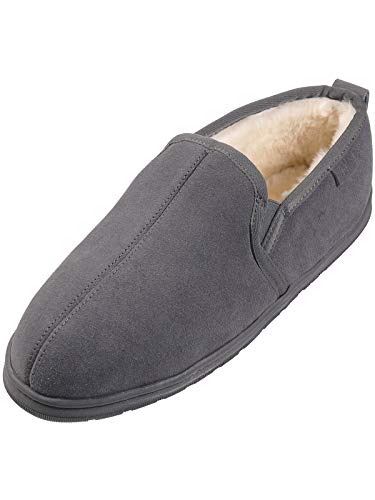 Harrys-Collection Herren Halbschuh aus feinstem Merino Lammfell in 2 Farben, Farben:dunkelgrau, Schuhgröße:42 von Harrys-Collection