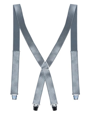 Harrys-Collection Herren Hosenträger Made in Germany Verstellbar bis 130 cm exklusiv, Größen:130 cm, Farben:grau von Harrys-Collection