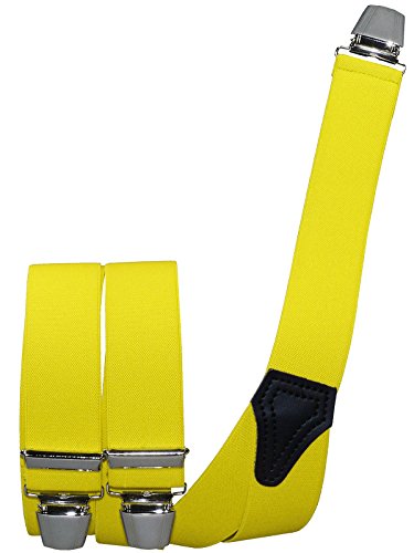 Harrys-Collection Herren Hosenträger mit 3 extra starken Clips vielen uni Farben 2 Größen zur Wahl Y Form, Größen:120 cm, Farben:neongelb Harrys-Collection Herren Hosenträger mit 3 extra starken Clips vielen uni Farben 2 Größen zur Wahl Y Form, Größen:120 cm, Farben:neongelb von Harrys-Collection