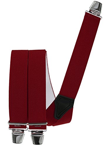 Harrys-Collection Herren Hosenträger mit 3 extra starken Clips vielen uni Farben 2 Größen zur Wahl Y Form, Größen:120 cm, Farben:weinrot Harrys-Collection Herren Hosenträger mit 3 extra starken Clips vielen uni Farben 2 Größen zur Wahl Y Form, Größen:120 cm, Farben:weinrot von Harrys-Collection