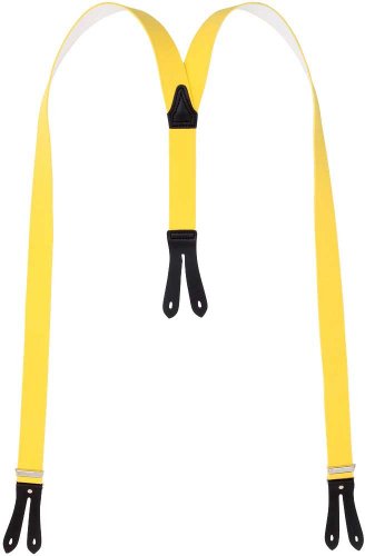 Harrys-Collection Herren Hosenträger mit Knopfloch in Überlänge, Farben:gelb von Harrys-Collection