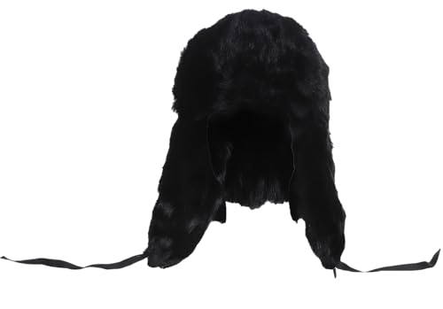 Harrys-Collection Herren Mütze aus feinstem Kaninchen Fell schwarz oder grau, Kopfgröße:XXL, Farben:schwarz von Harrys-Collection