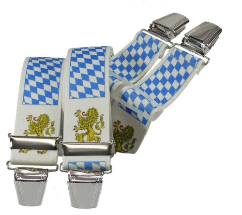 Harrys-Collection Hosenträger mit 4 extra starken Clips Bayern von Harrys-Collection