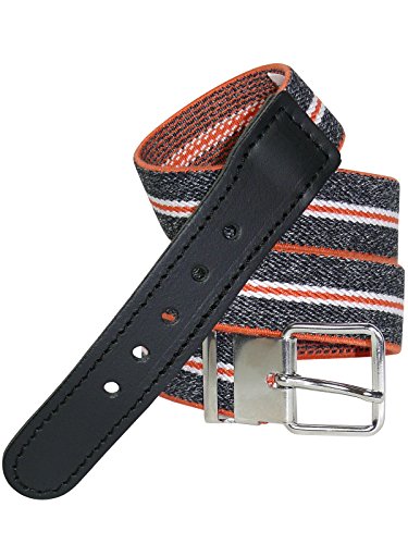 Harrys-Collection Kinder Elastik-Gürtel in vielen Farben, Bundweite:65, Farben:orange gestreift von Harrys-Collection