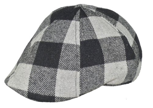 Harrys-Collection Kinder Flatcap kariert in 2 Farben, Farben:schwarz von Harrys-Collection