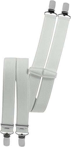 Harrys-Collection Kinder Hosenträger 4 Clips in vielen Farben, Farben:weiss von Harrys-Collection