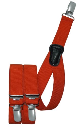 Harrys-Collection Kinderhosenträger mit 3 Clips, Farben:orange von Harrys-Collection