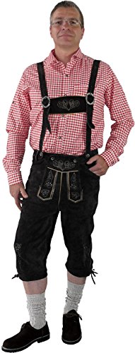 Harrys-Collection Kniebundhose im Trachtenstil mit Träger, Größe:58, Farben:schwarz von Harrys-Collection