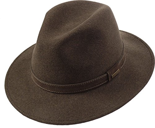 Harrys-Collection Rollbarer Hut in 3 Farben, Kopfgröße:62, Farben:braun meliert von Harrys-Collection