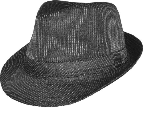 Harrys-Collection Trilby Hut mit Nadelstreifen in 2 Farben, Kopfgröße:L, Farben:schwarz von Harrys-Collection