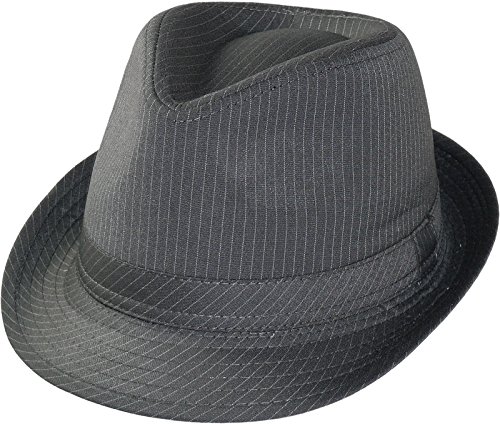 Harrys-Collection Trilby Hut mit Nadelstreifen in 2 Farben, Kopfgröße:M, Farben:grau von Harrys-Collection