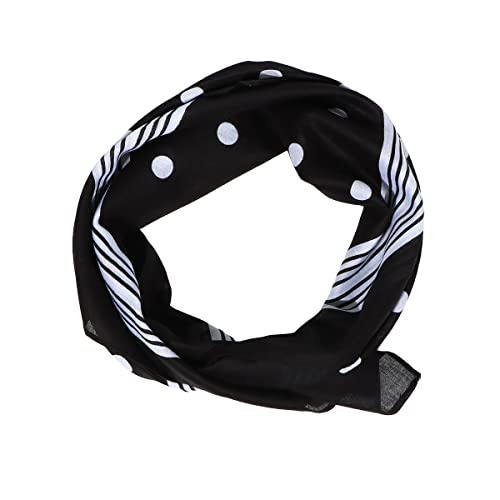 Harrys-Collection Unisex Bandana Bindetuch 100% Baumwolle (1 er 6 er oder 12 er Pack), Farbe:Punkte schwarz von Harrys-Collection