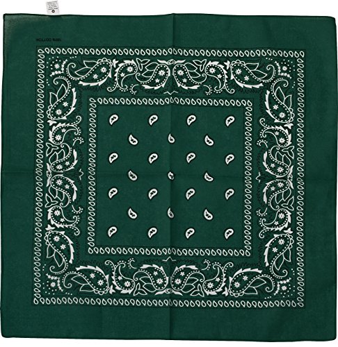 Harrys-Collection Unisex Bandana Bindetuch 100% Baumwolle (1 er 6 er oder 12 er Pack), Farbe:oliv von Harrys-Collection