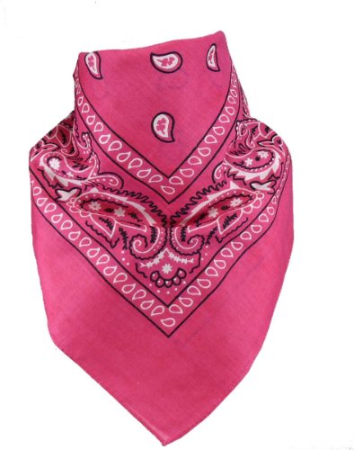 Harrys-Collection Unisex Bandana Bindetuch 100% Baumwolle (1 er 6 er oder 12 er Pack), Farbe:pink von Harrys-Collection