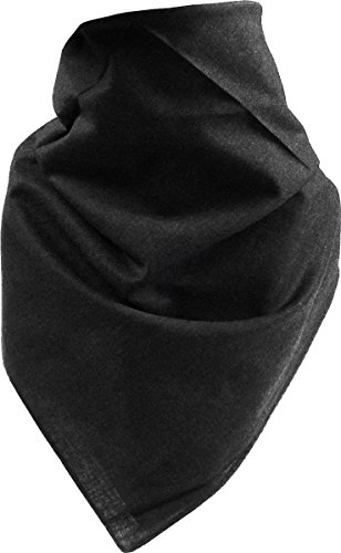 Harrys-Collection Unisex Bandana Bindetuch 100% Baumwolle (1 er 6 er oder 12 er Pack), Farbe:uni schwarz von Harrys-Collection