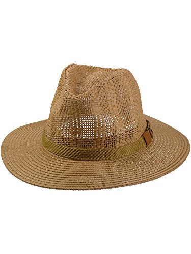 Harrys-Collection Weicher Leichter Sommerhut mit dickem Schweißband Hut Hut Hüte Sommerhut Strandhut, Kopfgröße:55, Farben:Camel von Harrys-Collection