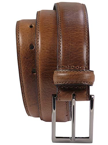 Harrys-Collection bombierter Ledergürtel aus Büffell Nappa Leder mit hochwertiger Schnalle, Bundweite:Bundweite 125 = Gesamtlänge 139, Farben:cognac von Harrys-Collection