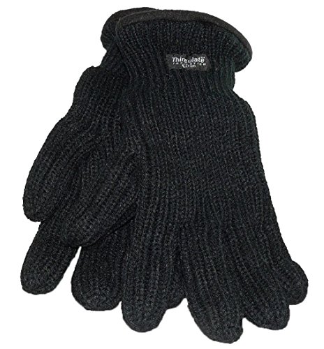Harrys-Collection extra dicker Finger Handschuh in schwarz mit Thinsulate, Farben:schwarz von Harrys-Collection