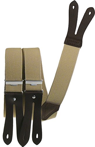 Harrys-Collection Herren Hosenträger mit Knopfloch in Überlänge, Farben:beige Harrys-Collection Herren Hosenträger mit Knopfloch in Überlänge, Farben:beige von Harrys-Collection