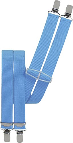 Harrys-Collection Kinder Hosenträger 4 Clips in vielen Farben, Farben:hellblau von Harrys-Collection