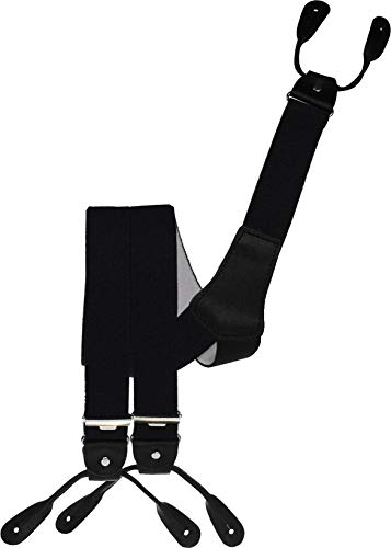 Harrys-Collection Herren Rollenzug Hosenträger mit Knopfloch, Größen:120 cm, Farben:schwarz von Harrys-Collection