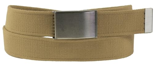 Harrys-Collection Damen Herren Stoff Gürtel 40 mm Breite starkes Band! 12 Farben, Farben:hellbeige von Harrys-Collection