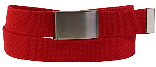 Harrys-Collection Damen Herren Stoff Gürtel 40 mm Breite starkes Band! 12 Farben, Farben:rot von Harrys-Collection