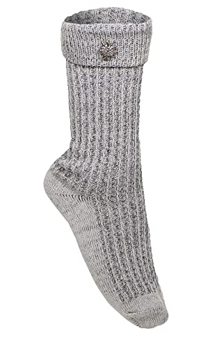 Harrys-Collection Trachtensocken mit Edelweiß für Damen und Herren, Farben:grau, Schuhgröße:39-42 von Harrys-Collection