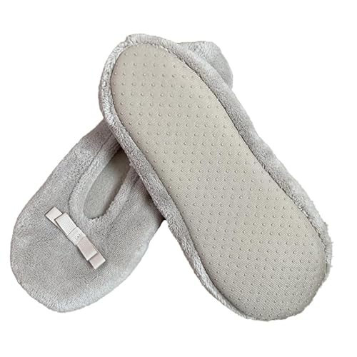 Harssidanzar Damen Hausschuhe Socken Erwachsene Weiche Haus Slipper Rutschfest Niedlich Ballett Waschbar RL016US, Beige, 9-9.5 von Harssidanzar