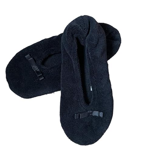 Harssidanzar Damen Hausschuhe Socken Erwachsene Weiche Haus Slipper Rutschfest Niedlich Ballett Waschbar RL016US, GRAU, 6-7.5 von Harssidanzar