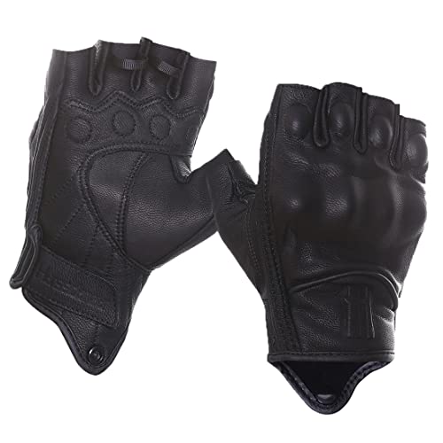 Harssidanzar Fingerlose Motorradhandschuhe für Damen, harter Knöchelschutz Reiten Fahren Biker Racing MotorradhandschuhTouchscreen KL022EU,Schwarz,Größe XS Harssidanzar Fingerlose Motorradhandschuhe für Damen, harter Knöchelschutz Reiten Fahren Biker Racing MotorradhandschuhTouchscreen KL022EU,Schwarz,Größe XS von Harssidanzar