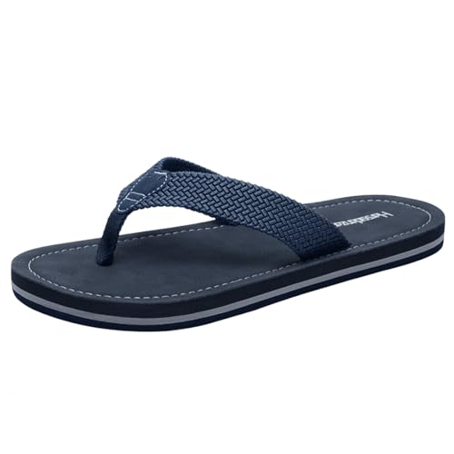 Harssidanzar Herren Flip Flops,Zehentrenner,Sandalen,Strand,Sommer HM001EU,Marine,Größe 44 Harssidanzar Herren Flip Flops,Zehentrenner,Sandalen,Strand,Sommer HM001EU,Marine,Größe 44 von Harssidanzar