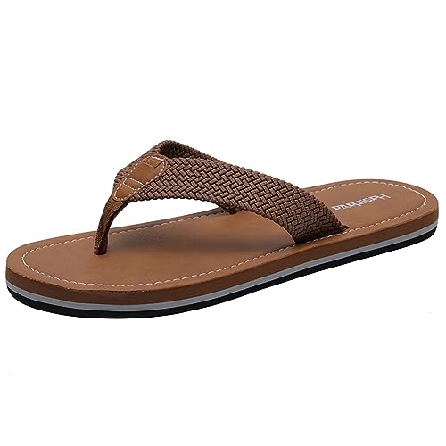 Harssidanzar Herren Flip Flops,Zehentrenner,Sandalen,Strand Flip Flops,Sommer Flip Flops HM001EU,Satte,Größe 44 von Harssidanzar