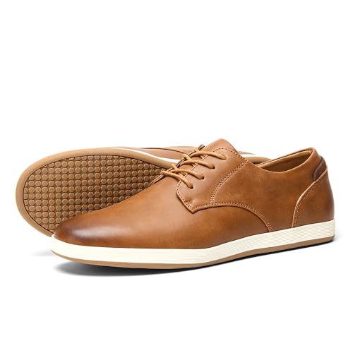 Harssidanzar Herren Mode Sneakers Casual Oxfords Schuhe Business Formal Derby Sneakers KM309EU,Kamel, Size 45 Harssidanzar Herren Mode Sneakers Casual Oxfords Schuhe Business Formal Derby Sneakers KM309EU,Kamel, Size 45 von Harssidanzar