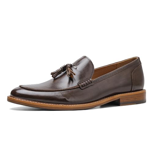 Harssidanzar Herren Vintage Slip on Tassel Loafers Schuhe KM306EU,Braun,Size 45 Harssidanzar Herren Vintage Slip on Tassel Loafers Schuhe KM306EU,Braun,Size 45 von Harssidanzar