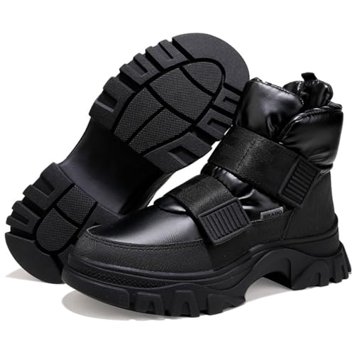 Harssidanzar Winter Warme Dickbesohlte Schneestiefel Gefüttert Rutschfeste Sohle RL025,Schwarz,Größe39 Harssidanzar Winter Warme Dickbesohlte Schneestiefel Gefüttert Rutschfeste Sohle RL025,Schwarz,Größe39 von Harssidanzar