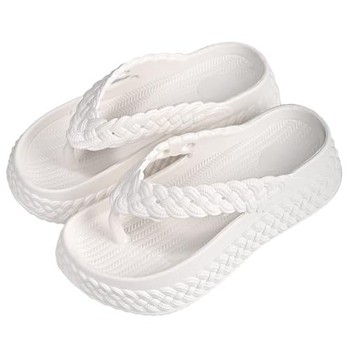 Harssidanzar Womens EVA geflochtenen Riemen Flip Flops, bequeme rutschfeste Freizeit Strand HaEUschuhe für Frauen HL219EU,Weiß,Größe 41 Harssidanzar Womens EVA geflochtenen Riemen Flip Flops, bequeme rutschfeste Freizeit Strand HaEUschuhe für Frauen HL219EU,Weiß,Größe 41 von Harssidanzar