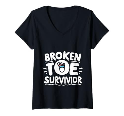 Damen Broken Toe Survivor Erholungsverletzung |- T-Shirt mit V-Ausschnitt Damen Broken Toe Survivor Erholungsverletzung |- T-Shirt mit V-Ausschnitt von Harte Erholung der Verletzung