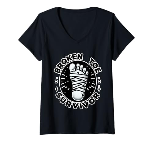 Damen Broken Toe Survivor Erholungsverletzung |- T-Shirt mit V-Ausschnitt Damen Broken Toe Survivor Erholungsverletzung |- T-Shirt mit V-Ausschnitt von Harte Erholung der Verletzung