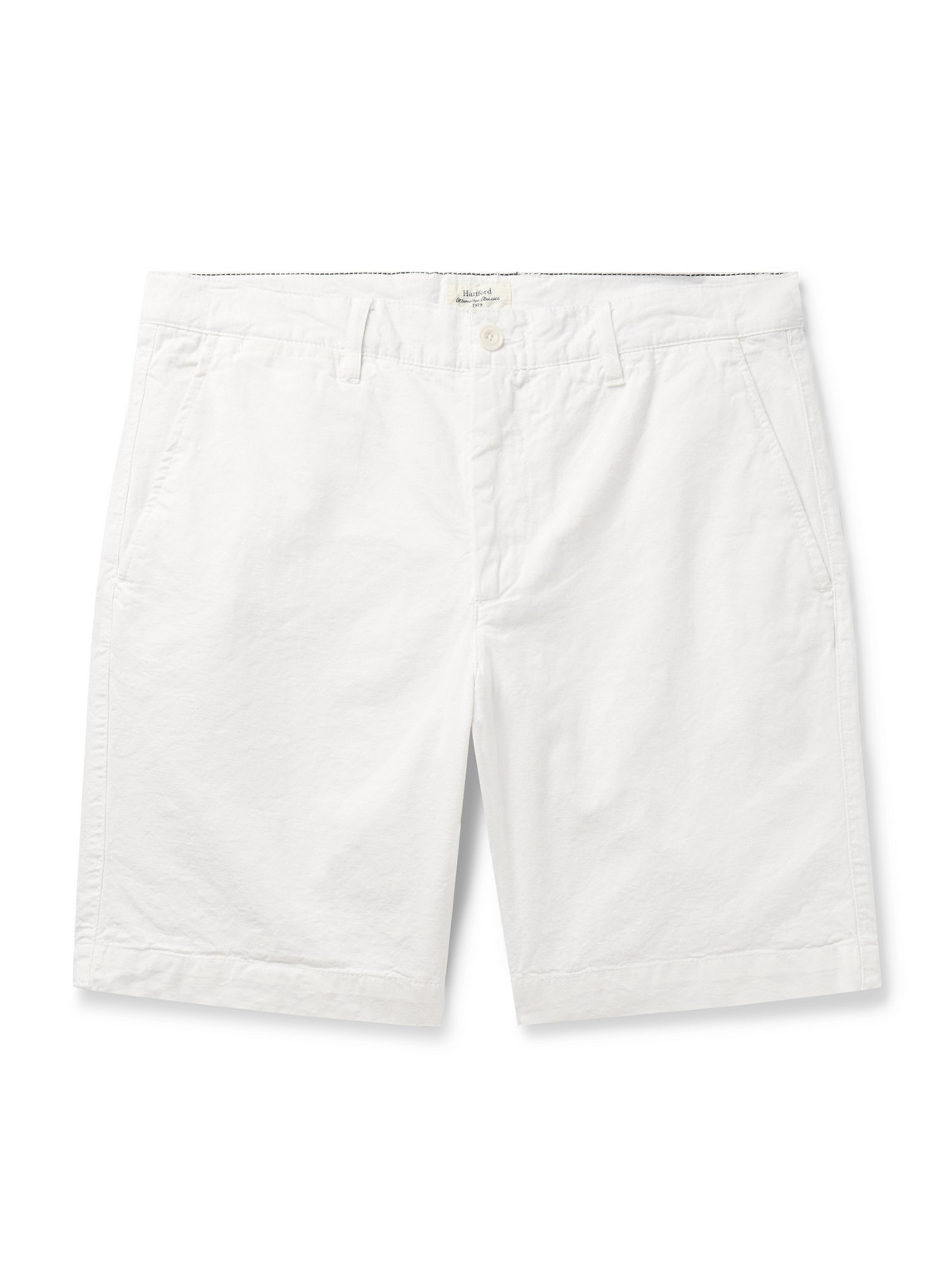 Hartford - Byron Slim-Fit Straight-Leg Garment-Dyed Cotton and Linen-Blend Shorts - Men - White - IT 46 von Hartford