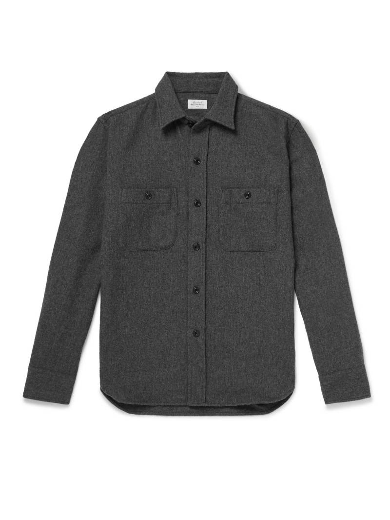 Hartford - Percey Wool-Blend Flannel Overshirt - Men - Gray - XXL von Hartford
