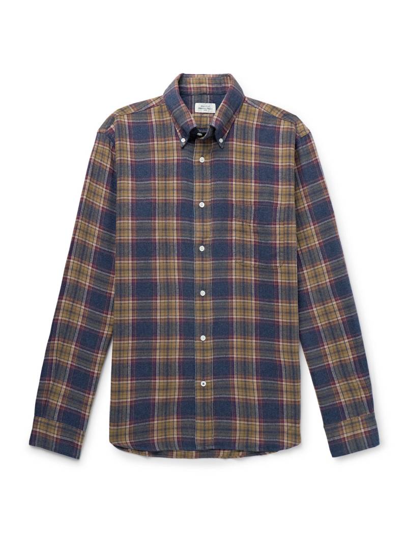 Hartford - Pitt Button-Down Collar Checked Cotton-Flannel Shirt - Men - Blue - XXL von Hartford